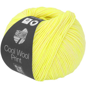 Cool Wool Ekstrafin Merino Print Neon Gul 6521 Udgået