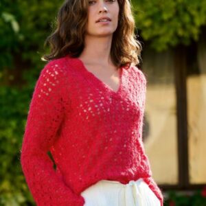 Opskrift Hæklet sweater i Setasuri, på Dansk sendes som PDF