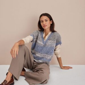 Opskrift Hæklet Slipover i Gomitolo sendes som PDF på Engelsk