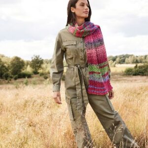 Opskrift hæklet tørklæde i Gomitolo engelsk sendes som PDF