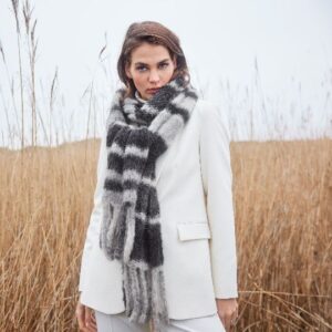 Opskrift tørklæde med frynser Gigante dansk sendes som PDF