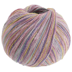Meilenweit Bomuld/bambus Sole Mix 6413 Lysblå/Citrongul/Creme/Gråviolet 100g